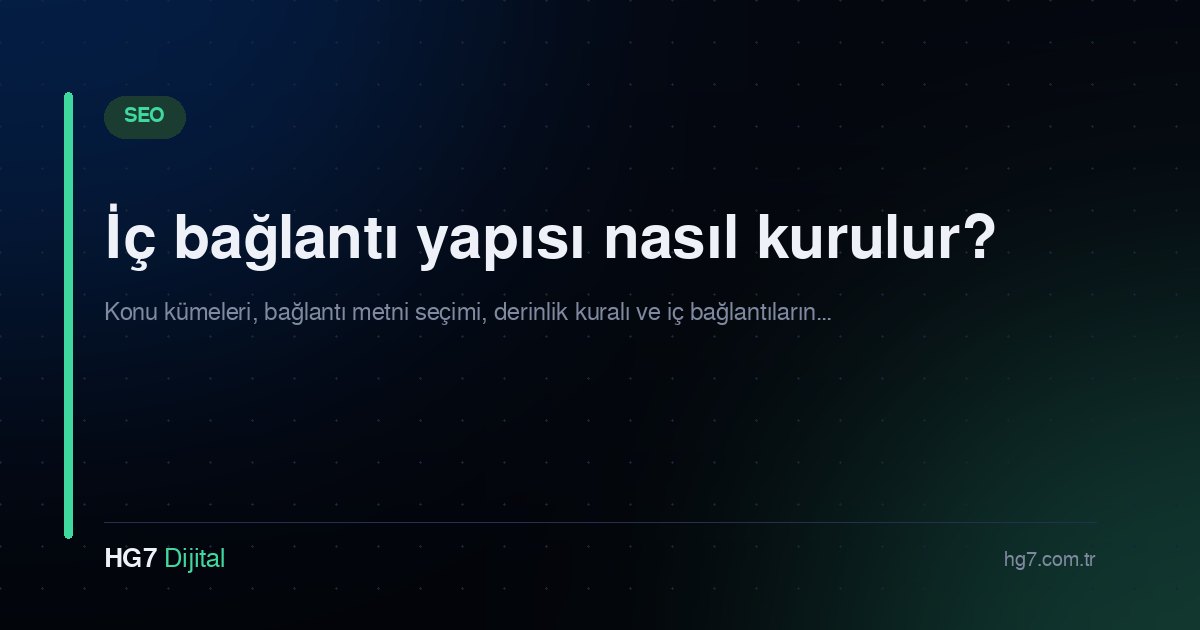 İç bağlantı yapısı nasıl kurulur?