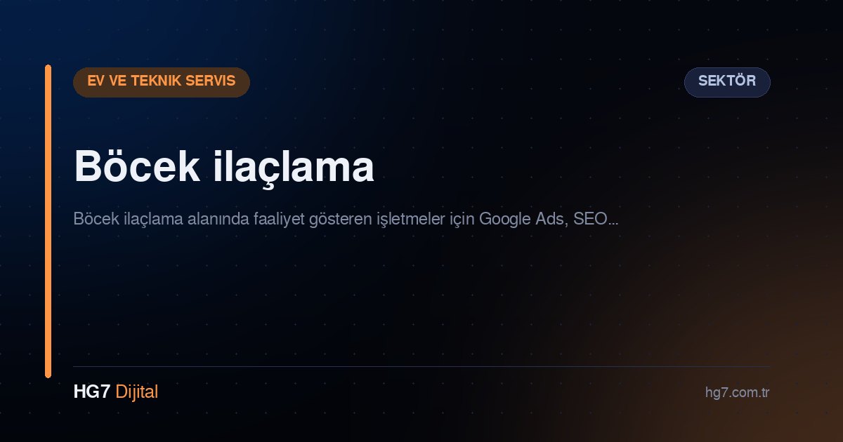 Böcek ilaçlama