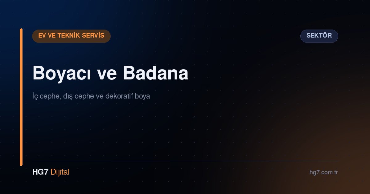 Boyacı ve Badana