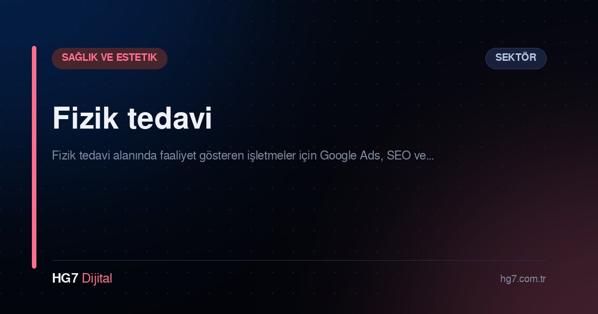 Fizik tedavi
