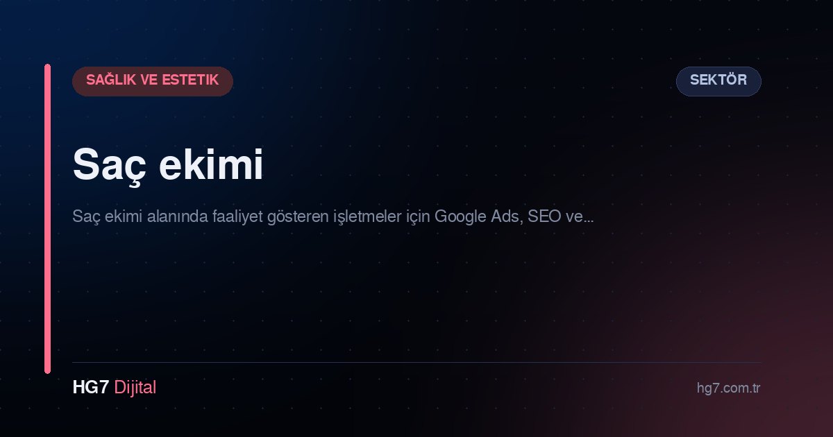 Saç ekimi
