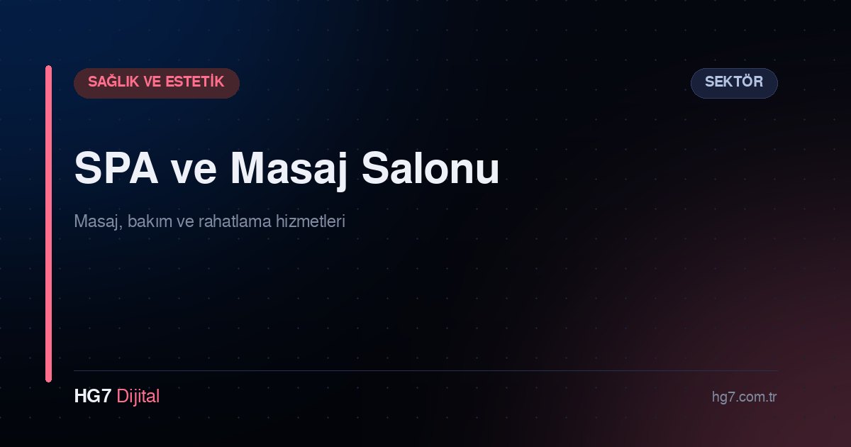 SPA ve Masaj Salonu