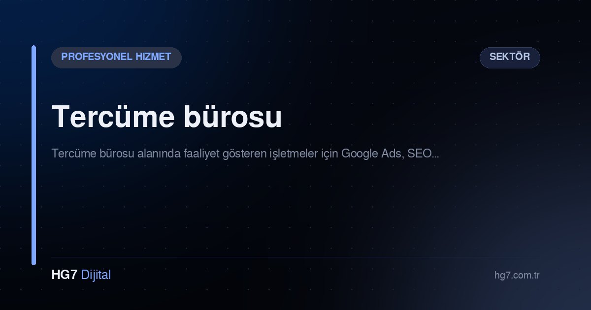 Tercüme bürosu